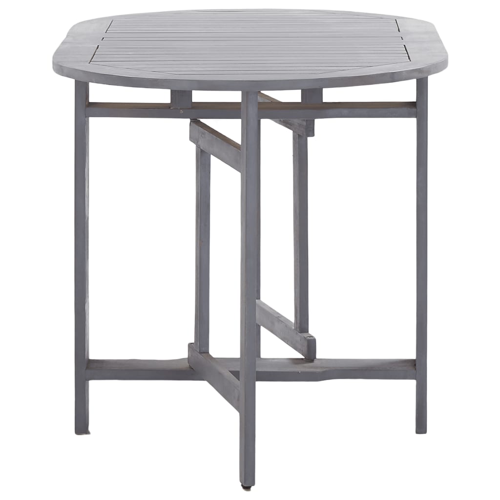 Klappbarer Gartentisch Grau 120 x 70 x 74 cm Akazienholz Massiv